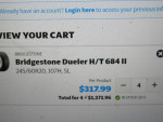 Bridgestone DUELER 245/60R20 tire - tires