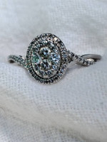 VVS2 CLARITY DIAMONDS 1/2ct PLATINAIRE DIAMOND RING  GORGEOUS SPARKLE