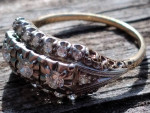 1920S ANTIQUE DIAMOND FILIGREE RING.UNIQUE SZ.7 SIGNED!