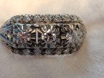 1920S ANTIQUE DIAMOND FILIGREE RING.UNIQUE SZ.7 SIGNED!