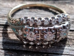 1920S ANTIQUE DIAMOND FILIGREE RING.UNIQUE SZ.7 SIGNED!