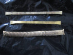 Replacement Watch Bands - 3 Stretch Goldtone