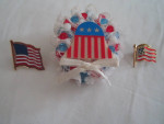 Patriotic Pins -  USA Flags/ Angel / Liberty Bell (Lot of 5)