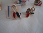 Patriotic Pins -  USA Flags/ Angel / Liberty Bell (Lot of 5)