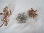 Miraculous Medal (3 Pins w/Pearls & Rhinestones)