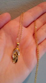 New 18KT Gold Filled Flip-Flop Necklaces w/Footprints - 4 Available