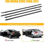 2006-2011 HONDA Civic Weatherstrip Window Molding Trims
