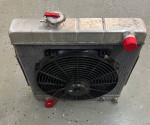 Universal Aluminum Radiator w/ Electric Fan - Mustang