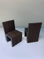 MINIATURE FRANK GEHRY Style MODERN DINING CHAIR SET (1:12 scale)