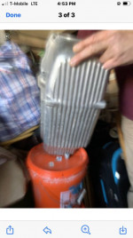 Cast aluminum, finned oil pan