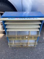 Automobilia.  Garage or Service Station Parts Cabinet Wagner Lighting
