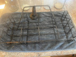 Vintage Glass Oil Bottle Set With 8 Bay Carrying Rack Auto Rat Rod Etc