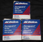 AC Delco PF25 Oil Filter Lot of 3 New Many GM Models 1964-1999 LT1