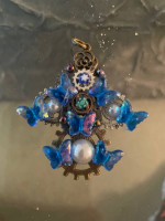 Butterfly and Pearl pendant