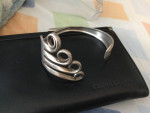 Bangle bracelet made from fork