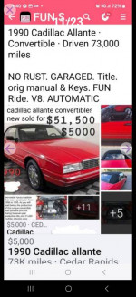 Parts off 1990  Cadillac Allante Convertible im selling . RIM BOOTS Info display