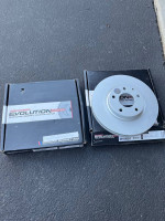 2 Brand New Evolution Coated Powerstop JBR1596EVC Front Disk Brake Rotors for Ma
