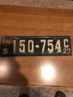 Vintage 1927 Wisconsin License Plate