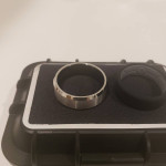 Ridge Platinum | Tungsten 8MM BEVELED RING SET