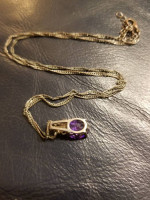 Ultra-vibrant Amethyst Solitare Necklace