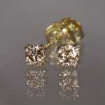Diamonds in solid 14K Gold Earrings