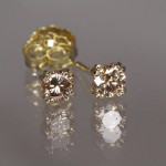 Diamonds in solid 14K Gold Earrings