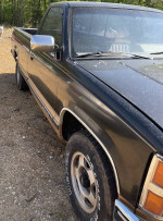 2002 Chevy Silverado Drk Grn Gold Trim