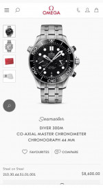 New 2022 Omega seamaster diver watch