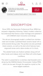 New 2022 Omega seamaster diver watch