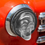 rat rod / hot rod /custom Skull covers for head lights