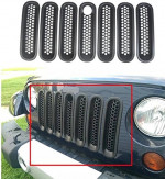 Jeep Wrangler JK JKU grille inserts with keyhole