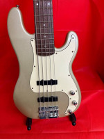 WACO Squire Affinity Precision Bass V Shoreline Gold Electric Bass Guitar $300 F