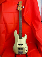 WACO Squire Affinity Precision Bass V Shoreline Gold Electric Bass Guitar $300 F