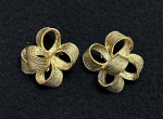 Vintage Bow Earrings Clip Kenneth Jay Lane KJL Ribbon Jewelry Designer