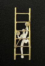 Vintage Nude Climbing Ladder Brooch