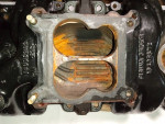 Stock Chevy small block high rise cast iron 4 barrel intake