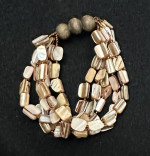 Vintage Abalone Shell Strand Stretch Bracelet