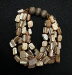 Vintage Abalone Shell Strand Stretch Bracelet