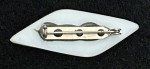 Vintage Lace Agate Pink White Gold Pin Brooch