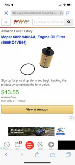 OEM Oil/Fuel Filter for Dodge Ram 1500 3.0L V6, ECO Diesel