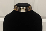 Brown Neutral Beige Tone Beads Charm Fashion Necklace Jewelry Gift