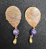 Wire Wrapped And Beads Jo Marz Jewelry Stud Earrings