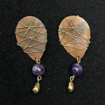 Wire Wrapped And Beads Jo Marz Jewelry Stud Earrings