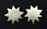 Victorias Secret Silver Sun Starburst Clip On Earrings