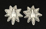 Victorias Secret Silver Sun Starburst Clip On Earrings