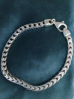 Beautiful square length Italian made silver bracelet