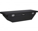 UWS Black Angled Single Lid Low Profile Aluminum Toolbox with Beveled