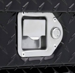 UWS Black Angled Single Lid Low Profile Aluminum Toolbox with Beveled