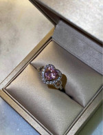 Pink Heart Valentines Pandora Ring Shipping Ready