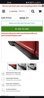 🛑 Toyota Tundra running boards steps step bars